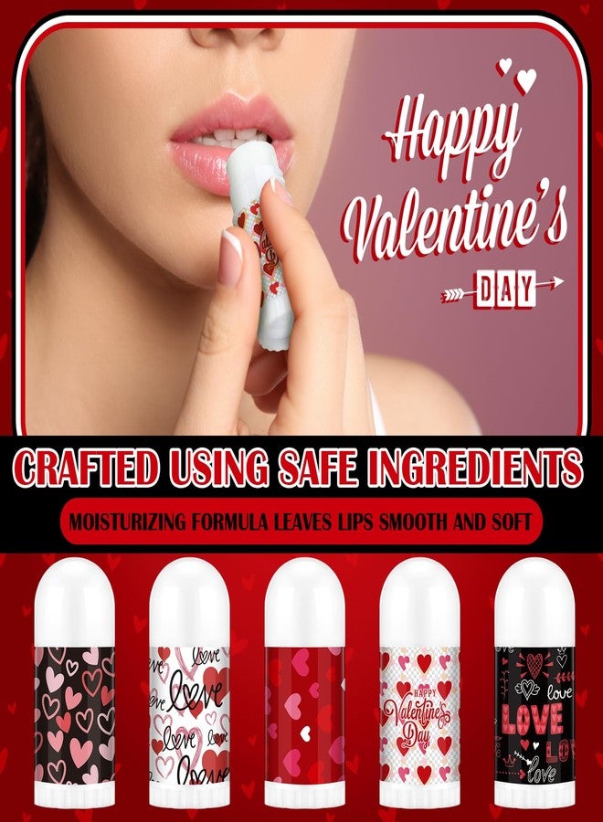 Swiffen 50 Pack Valentine's Mini Lip Balms Gifts Bulk for Women Galentine's Day Party Supplies Basket Stuffers Heart Moisturizing Lip Balm Gifts for Her Teachers Staff Coworkers (Love) - Image 3
